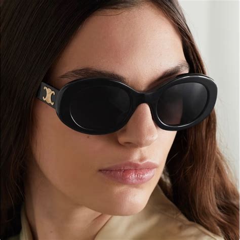 celine square sunglasses triomphe|celine triomphe 52mm oval sunglasses.